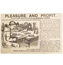 Fret Sawing Kit Childrens Toys 1885 Advertisement Victorian Perry Mason ADBN1A19 - £11.75 GBP