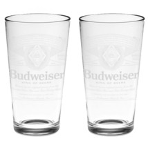 Budweiser Classic Logo 2-Pack Pint Glass Set Clear - £22.79 GBP