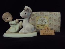 Precious Moments Figurine, 106151, We&#39;re Pulling For You, Cedar Tree Mark, 1987 - £45.95 GBP