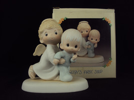 Precious Moments Figurine, E-2840, Baby&#39;s First Step, Cross Mark, 1983 - £54.66 GBP