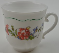 Arcopal China Provincial Pattern Footed Cup 3.125&quot; Tall Vintage Glass Dinnerware - £4.74 GBP