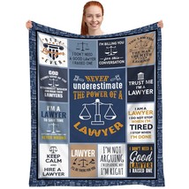 Lawyer Gifts For Women Men, Blue Scales Of Justice Lawyer Blanket, Graduation La - £31.63 GBP