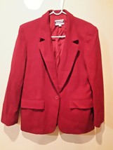 PENDLETON women&#39;s blazer suit jacket one button career classic size 8 red - £19.36 GBP