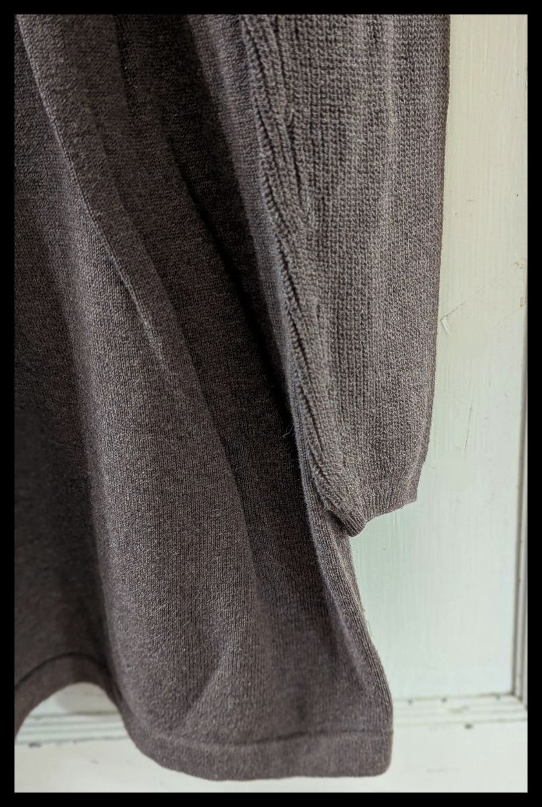 Women's Chestnut Brown Sonoma Ribbed Baby Doll Long Sleeve Sweater/Top M Item image 4