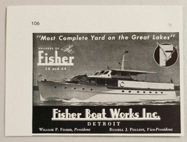 1940 Print Ad Fisher Boat Works Inc. Made in Detroit,MI - $8.84