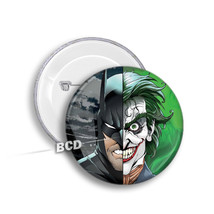 Batman and Joker BUTTON Pin Pinback Buttons Badge Gift - £2.39 GBP