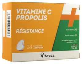 Vitavea Vitamin C Propolis 24 chewable tablets - $927.05 MXN