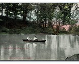 Canoe On Trail Creek Michigan City Indiana IN UNP DB Postcard T3 - $5.89