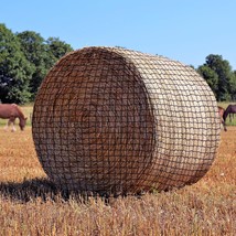 Large Round Bale Hay Net, 5X5 Ft Sturdy Hay Net Slow Feed For Horses, Fi... - £64.93 GBP