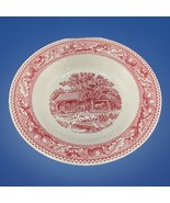 Five Vintage 1965 Red Pink Memory Lane Royal Ironstone 8.25&quot; Soup Bowl - $364.11 MXN