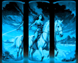 Glow in the Dark Wonder Woman Super Hero on Horse Cup Mug Tumbler 20oz - £17.86 GBP