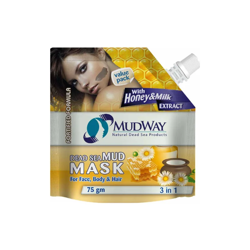 Mud Way 3-in-1 Dead Sea Mud Mask with Honey &amp; Milk Thistle – 75g - $5.00