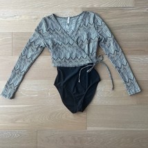 Free People Movement Knit Wrap Long Sleeve Bodysuit Small - £26.99 GBP