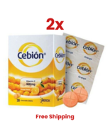2 x 30&#39;s CEBION Chewable Tablets Vitamin C 500mg EXP 2027 Free Shipping - $34.32