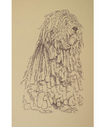 Bergamasco Sheepdog Art #34 DRAWING FROM WORDS Kline adds your dogs name... - £39.92 GBP