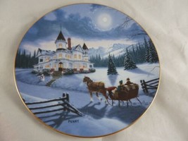 I&#39;ll be Home for Christmas Plate Scenes of American Christmas Plate Wm Perry 8&quot; - $14.84