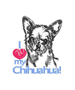I Love My Chihuahua - Machine Embroidery Design - £2.74 GBP