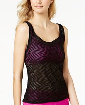 GO by Gossip Womens Sporty Splice Illusion Crochet Top,Pink,Large - £23.39 GBP