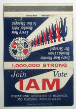 International Association of Machinists and Aerospace 40 Strike Matchbook Cover - £1.56 GBP