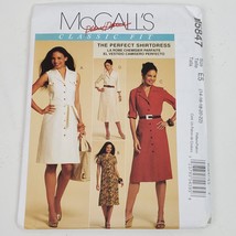 Vintage McCall&#39;s Classic Fit M5847 Sewing Pattern Shirt Dress 14-22 - £9.03 GBP