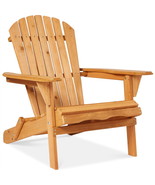 Outdoor Adirondack Folding Camp Chair Wood Patio Portable Camping Wood L... - $1,979.10 MXN