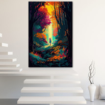 Forest Path Canvas Painting Wall Art Posters Landscape Canvas Print Picture - £10.99 GBP+
