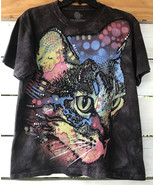The Mountain Dean Russo Collector Cat Art Adult S T-Shirt Charcoal Blk D... - £12.43 GBP