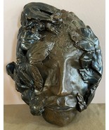 Vintage 1998 Ceramic Wall Mask - A Tortured Soul - Made By TAM One Of A ... - $24.15