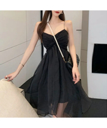 Sleeveless Dresses Fashion Korean Sundress Summer Gauze Solid Sweet Sexy... - £28.60 GBP+