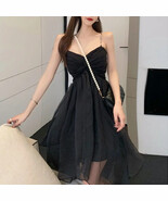 Sleeveless Dresses Fashion Korean Sundress Summer Gauze Solid Sweet Sexy... - £36.71 GBP