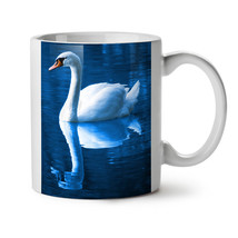 Swan Lake Bird Animal NEW White Tea Coffee Mug 11 oz | Wellcoda - £12.64 GBP