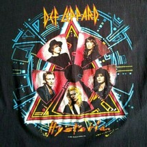 Def Leppard T-Shirt Original 1988 Hysteria Concert Tour XL Band Photo Vi... - $128.73