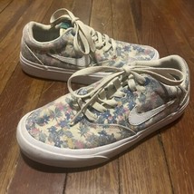 Nike SB Charge Canvas Premium GS Skate Shoes Multicolor Floral Girls Size 5.5 Y - £19.78 GBP