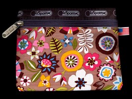 Mod Flower Power All Purpose Zippered Pouch for Smartphone Camera MakeUp Storage - £11.84 GBP