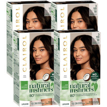 4-New Clairol Natural Instincts Non-Permanent Hair Color - 3 Brown Black - 1 Kit - £39.32 GBP
