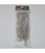 Debbie Travis Garland Purple Organza Ribbon and Faux Pearl Strand New in... - £3.93 GBP