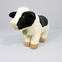 Aurora Miyoni Tots Cow 10 in Plush Black White Realistic Stuffed Animal Holstein - £12.98 GBP