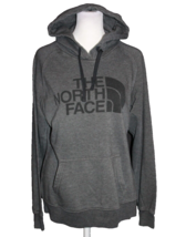 The North Face Women&#39;s Size Medium M Gray Hoodie Kangaroo Pocket Black Logo - £14.14 GBP