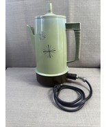 Vintage Regal Avocado Green Percolator Coffee Maker 6 Cup Atomic Starbur... - €20,37 EUR