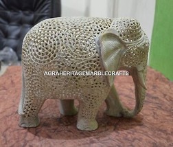 7&quot; Marble Soapstone Elephant Insiade a Baby Elephant Handmade Home Interior Deco - £543.40 GBP