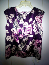Ann Taylor Factory Ladies Sleeveless Polyester Floral TOP-S-WORN Once - £9.02 GBP