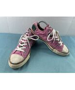 Converse All Star Ctas Sneakers Women 10M OX Shoes Pink Patch Canvas Tra... - $505.84 MXN