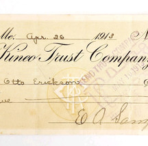 1913 Kineo Trust Company Bank Check E.A. Sampson Dover Maine Signed 4082... - $19.99