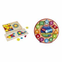 Melissa &amp; Doug Pattern Blocks and Boards - Wooden Classic Toy With 120 S... - £15.77 GBP