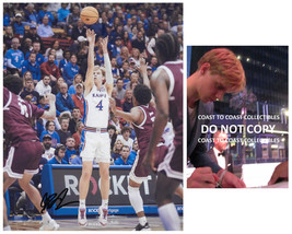 Gradey Dick signed Kansas Jayhawks basketball 8x10 photo Proof COA autographed - £98.68 GBP