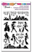 Stampendous Sassy Travel Perfectly Clear Stamp Set Adventurous Shopping French - $14.99