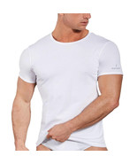 3 Camisetas Cuello de Hombre Media Manga Algodón Bielástico Navigare Elá... - $42.01 CAD
