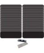 50 BLANK1 X 3 BLACK /  WHITE NAME BADGES (A) TAGS 1/4" CORNERS MAGNETS - $126.00
