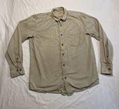 CC Filson Durable Drill Chino Work Shirt Khaki Men’s Small Cotton 6.5 oz - £37.84 GBP