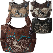 Horse Handbag Western Carry Conceal Purse Shoulder Tote Cowgirl Equestrian Bag - £39.16 GBP